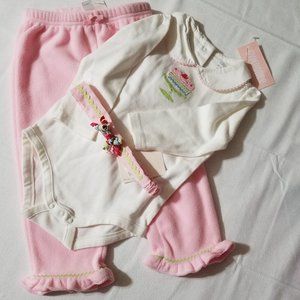 Gymboree Vintage Baby Cakes Headband 12-18 Month Bodysuit Pants Outfit NWT